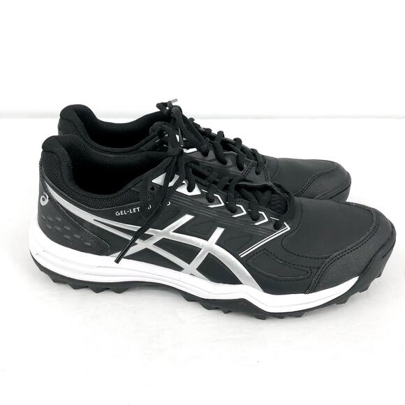 ASICS Womens Gel-Lethal Field Hockey Sneakers US 10 Black Silver Lace Up NIB - Picture 3 of 11